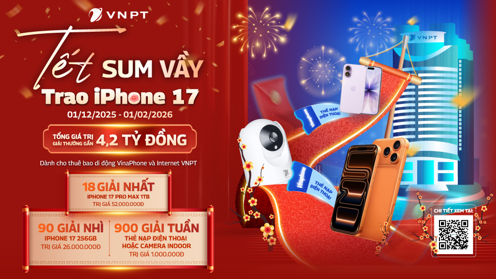 TẾT SUM VẦY – TRAO IPHONE 17