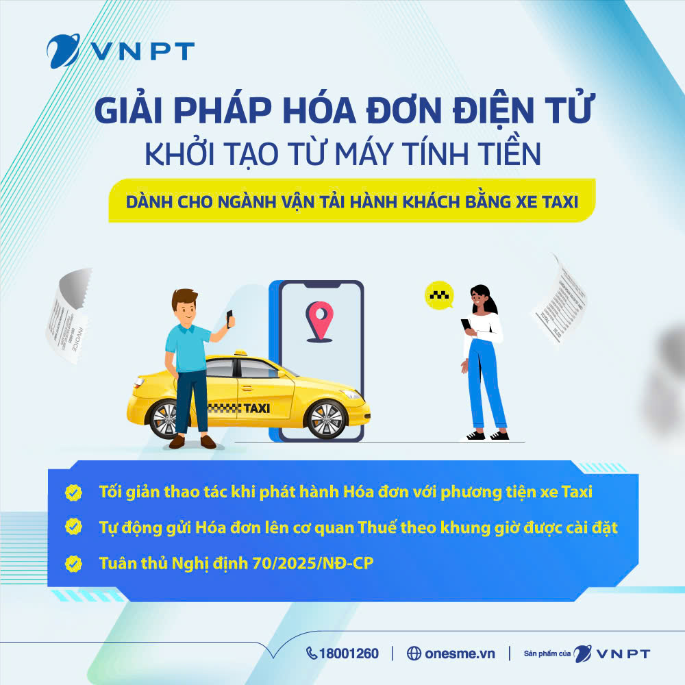 🎯 TỪ 01/06/2025 – TAXI BẮT BUỘC PHẢI LẬP HÓA ĐƠN ĐIỆN TỬ NGAY KHI KẾT THÚC CHUYẾN ĐI!